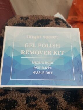 finger secret Gel Polish Remover Kit - Blue Ombre Packaging